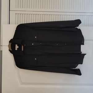 LOFT Black Utility Blouse